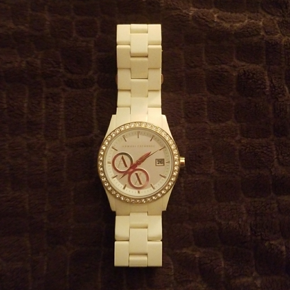Armani Exchange White Watch
